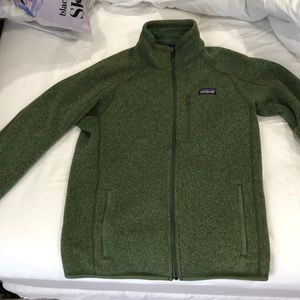 Green Patagonia better sweater full zip fleece